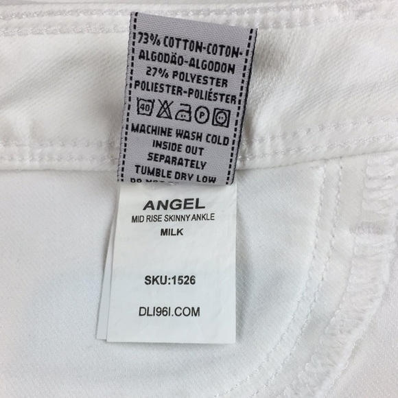 DL1961 Angel Mid Rise Skinny Ankle in Milk 31 - Picture 4 of 5